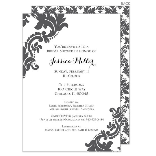 Damask Invitations